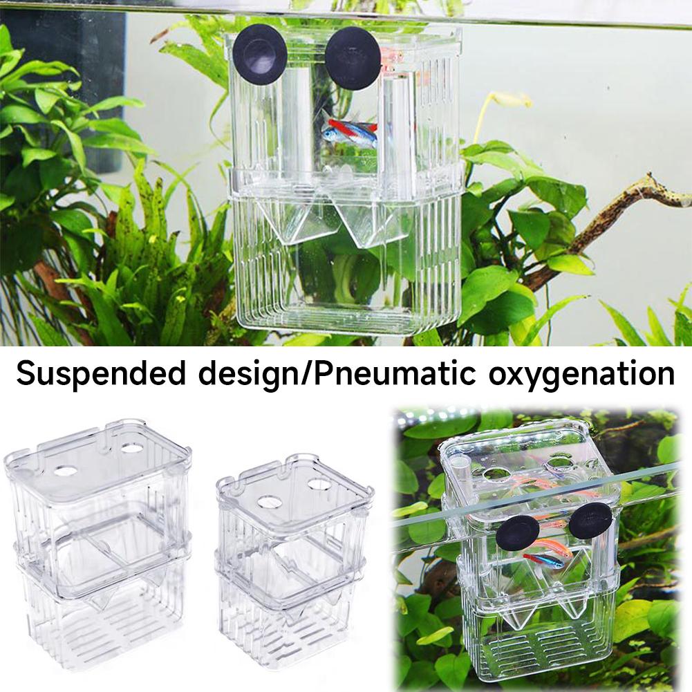 Aquarium Hatching Box Betta Fish Tank Hatching Incubator Fish Birthing Accessories Room Breeder Incubator Fish Box G8X5