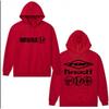 Red Hoodie Women 21 Pilots Band Graphic Print Fleece Sweatshirt Loose Casual Streetwear
