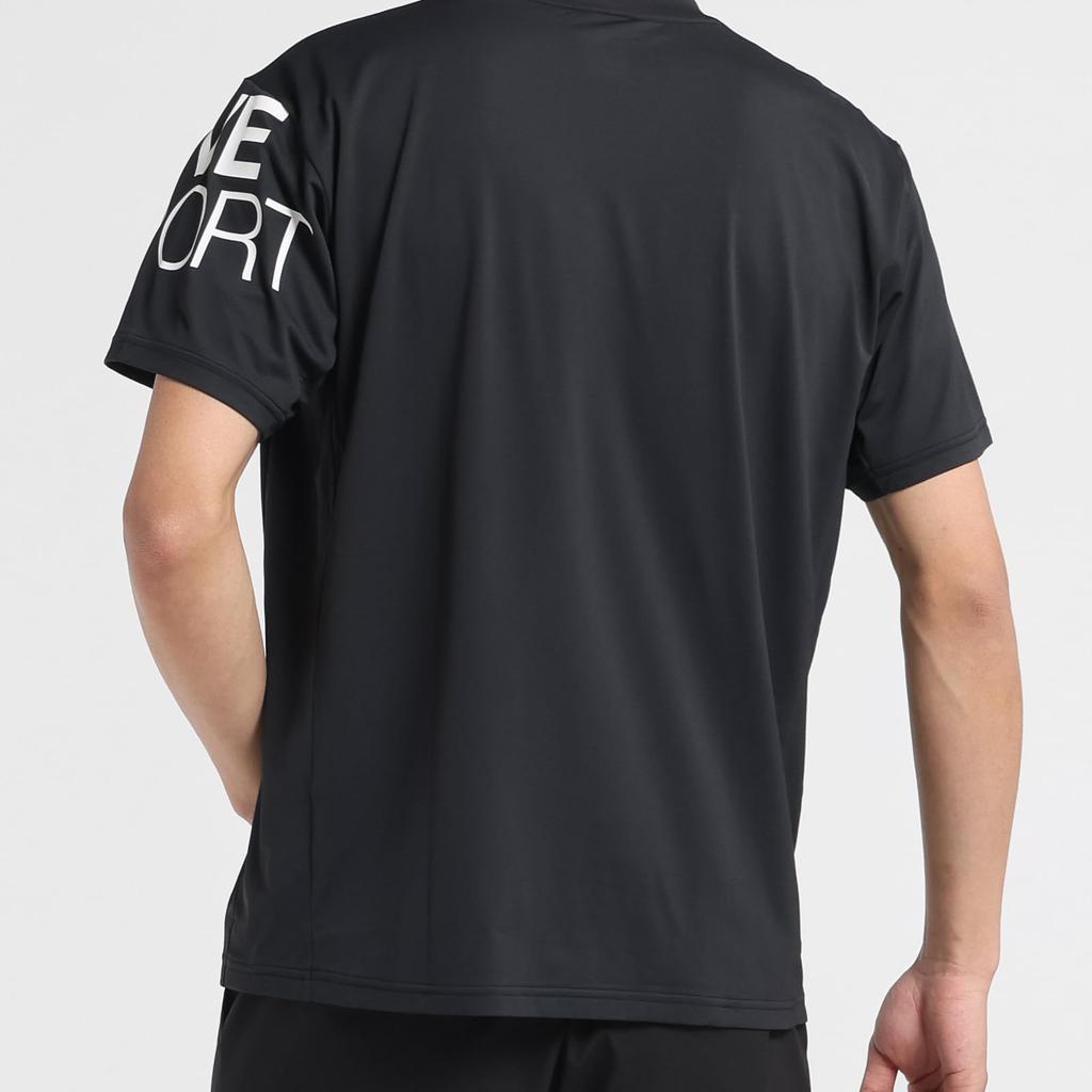 Move Sports Coolist by Move Round Short BK00 T-Shirt Descente, Sport, Sweat-Wicking, Quick-Drying, Heat-Dissipating, Neck, Sleeve, Men's, (ST5SHTZ0MB)