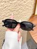 2Pcs Fashion Rectangular Frame Sunglasses Set Classic Versatile Trendy Accessories Fashionable Outfits Vacation Camping