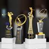 High-End Hole-in-One Golf Trophy: Metal Medal Award for Sports Events