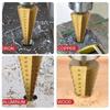 6Pcs Step Drill Bit Saw Drill Bit Set Titanium Milling CutterFor Woodworking Metal Core Hole Opener Titanium Plated Pagoda Drill Bit