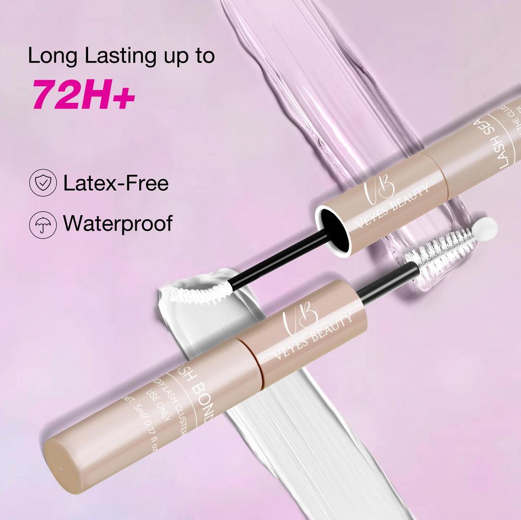 veyesbeauty 2 In 1 Lash Bond & Sealant with Ballpoint Spoolie for DIY Lash Extensions