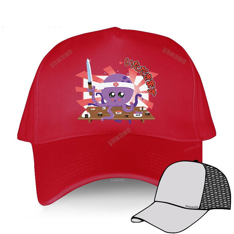 Adjustable Baseball Cap Balck Women Luxury Hats Polpo Maschio Sushi Man Hip Hop Short Visor Hat Snapback Adult Sport Bonnet