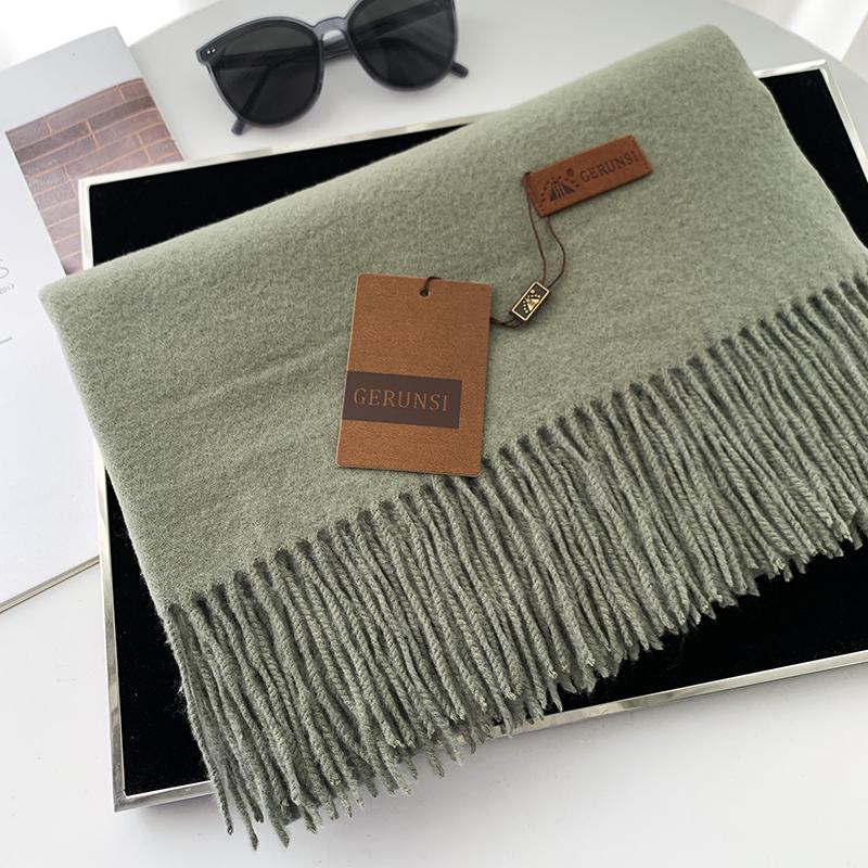 VISROVER New 20 Colors Woman Winter Scarf Fashion Female Shawls Cashmere Handfeeling Winter Wraps Solid Color Winter Hijab Gift