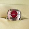Ruby Oval Cut With 925 Sterling Silver Ring For Men's #B521 JL375684101995