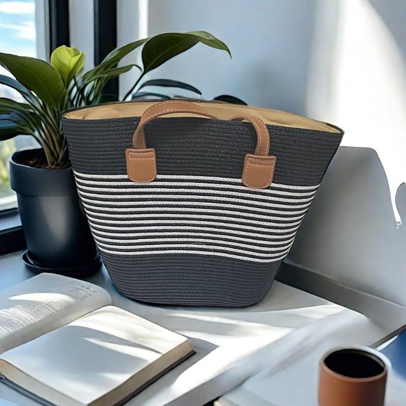 Strohtasche Damen Sommerwind neu Strand Meerseite Outdoor Urlaub Großraum Schultertasche