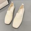 Women's Breathable Knit Loafers Square Toe Lightweight Non-slip Comfortable Flats for Daily Wear