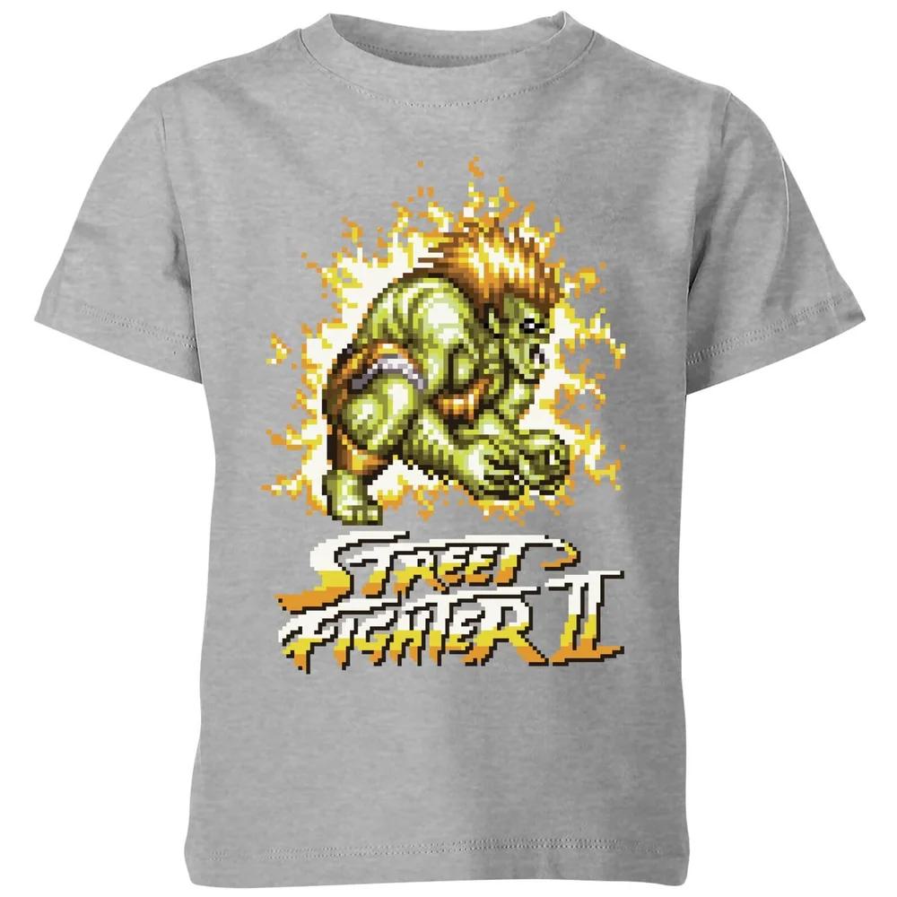 Street Fighter Blanka 16-bit Kids  T-Shirt - Grey - 3-4 Years 110