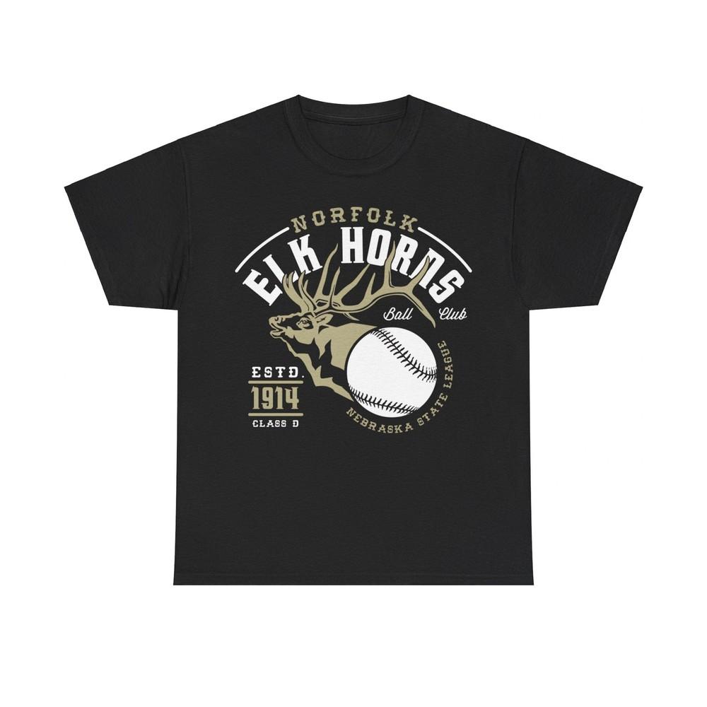 

Norfolk Elk Horns Est 1914 Nebraska Baseball T-shirt 4XL
