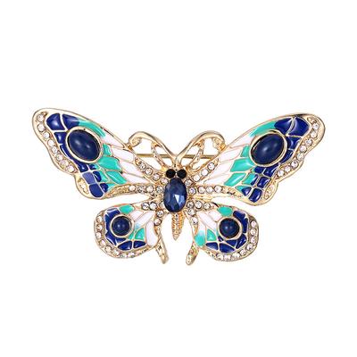 Korean Butterfly Brooch Female, Alloy Inlaid Rhinestone Animal Corsage, Clothes Accessories Pin Brooch
