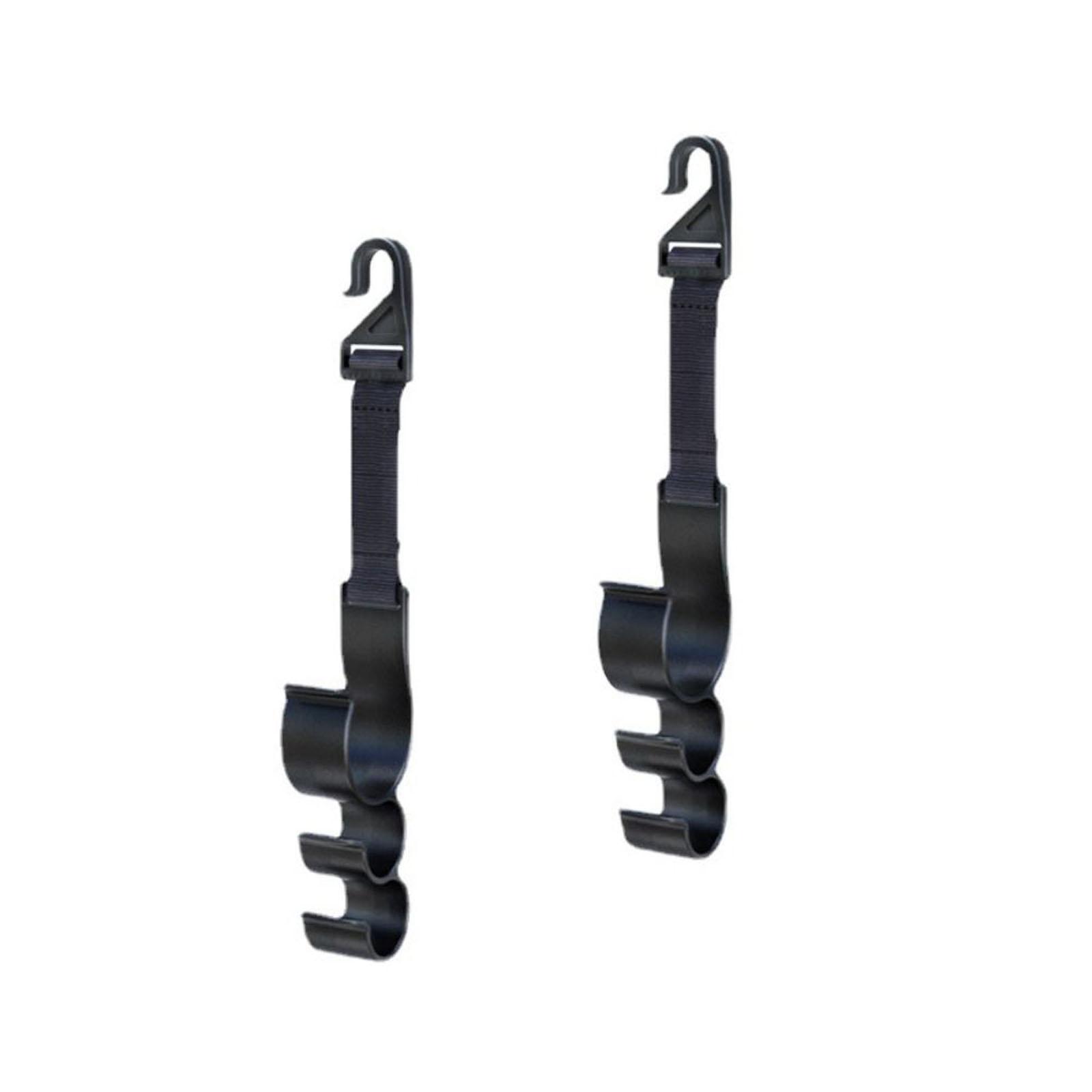 

Hook For Headrests For Car, Hook For Headrest Holder Three Multifunction Car Storage Headrest Hanger Purse Hanger Coat Purse ,Adjustable Length 2pc One Size чёрный