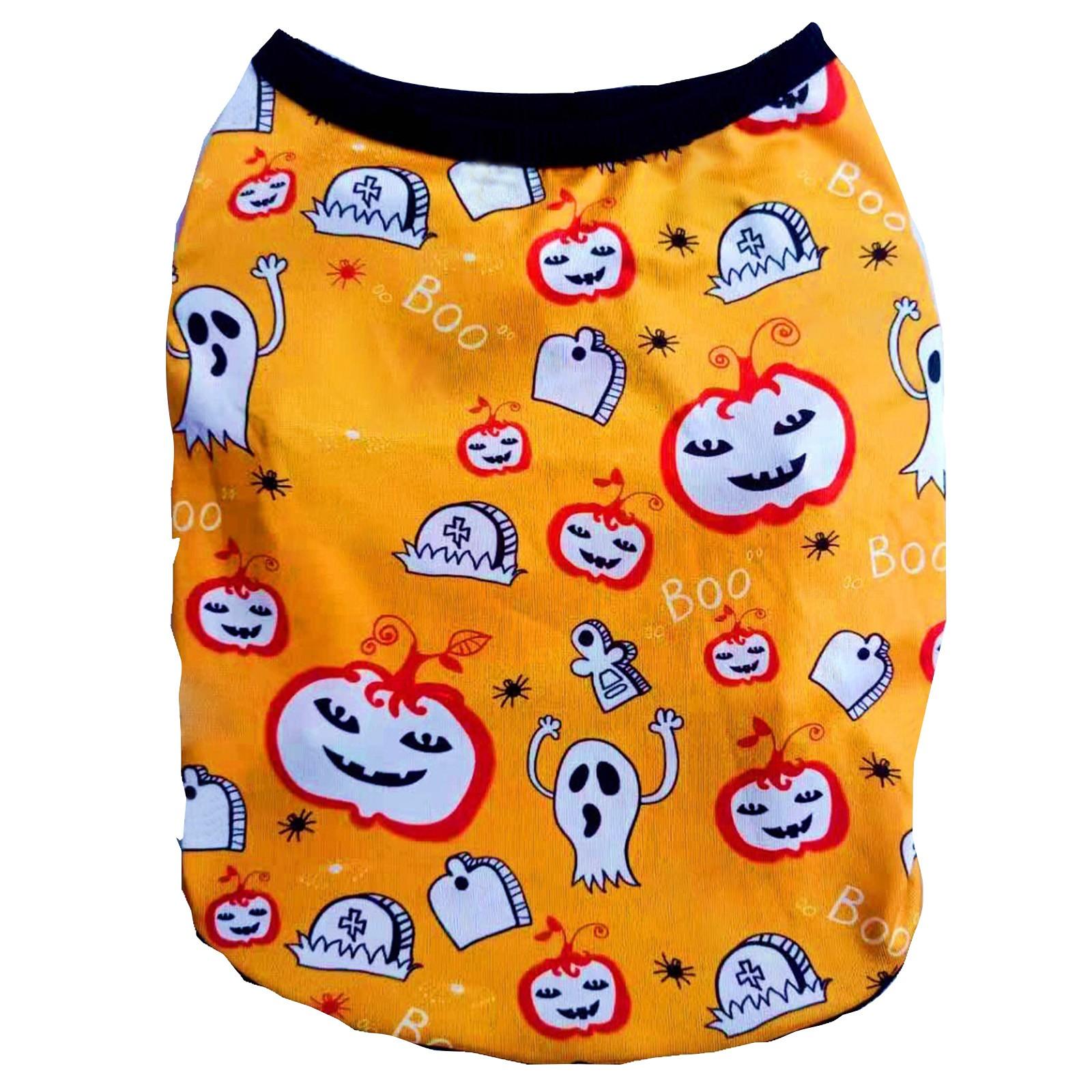 

Милая одежда для собак, Веселый праздничный стиль, Мягкая и удобная ткань, Футболка-майка для собак, Мягкая для маленьких и средних собак и кошек M оранжевый