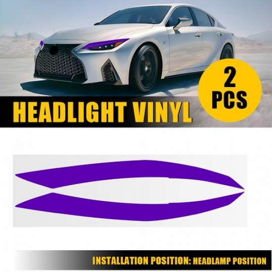 Fits -2025 Lexus IS PURPLE Headlight DRL Tint Front Overlay Vinyl Is 350 300