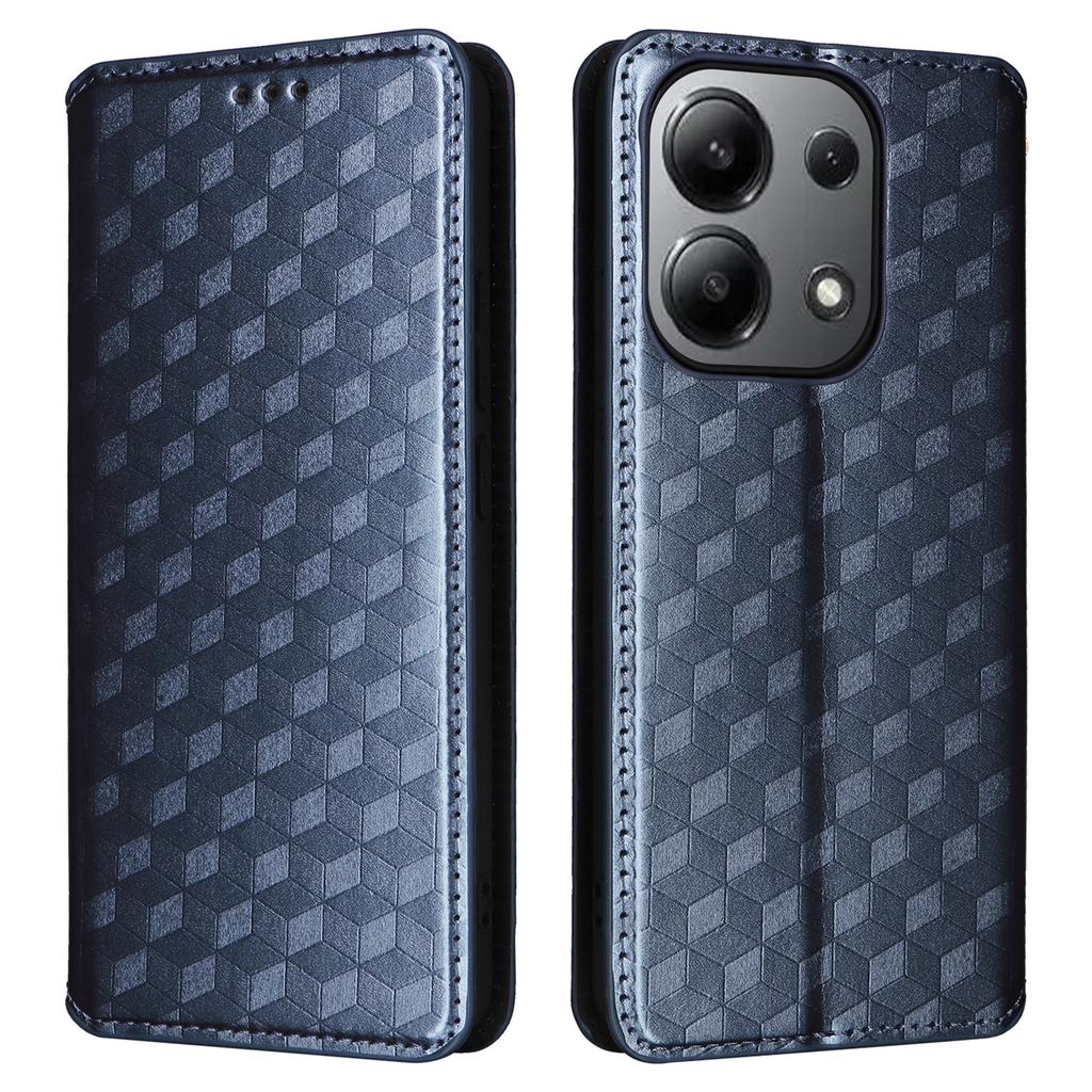 Para Xiaomi Redmi Note 13 4G Funda Billetera Soporte Protección Completa Cuero Rombos Cubierta de Teléfono