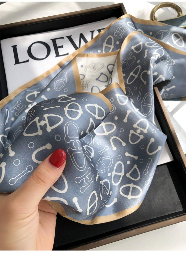 111 mulberry silk scarf French rose silk double crepe silk scarf long silk streamer Hangzhou silk spring and autumn
