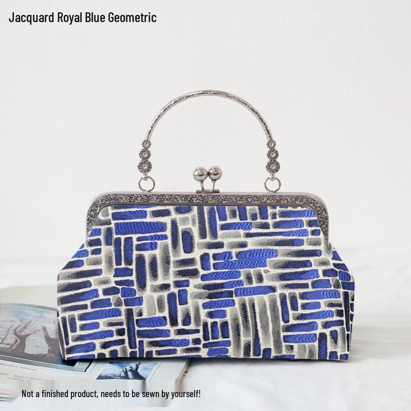 Short Style Handbag Material Kit - Handmade, Multiple Styles, Square Clasp Bag, Includes 20 Needles