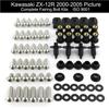 Fit For Kawasaki ZX12R ZX-12R ZX 12R 2000-2005 Motorcycle Full Fairing Bolts Kit Clips Nuts Body Screw Stainless Steel