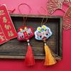 Lucky Lion Dance Tassels Pendant Chinese Style Snake Mascot Plushies Doll  Car Interior