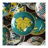 Washa no Kura Plate Stylish Kutani Ware Masterpiece Bean Plate Old Kutani Aote Tree Leaf Pattern Small Plate Serving Plate Brand Japanese Tableware