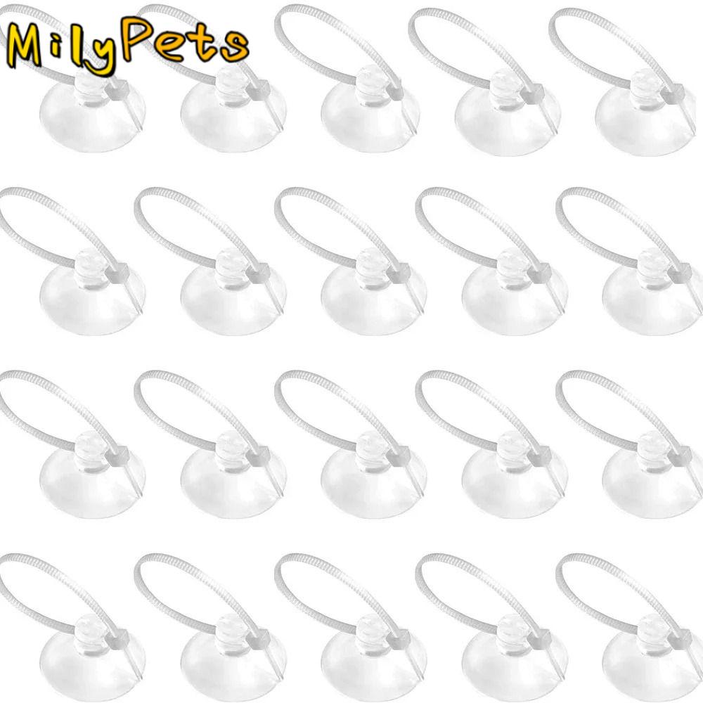 4/8/20 Stück Starke Saugkraft Aquarium Saugnäpfe Set Verstellbare Kabelbinder Pflanzen Befestigung Fischbecken Saughaken Transparent