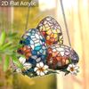 Acrylic Easter Eggs with Flowers Suncatcher Stained Glass Effect Window Hanging Ornament Easter Lover Gifts