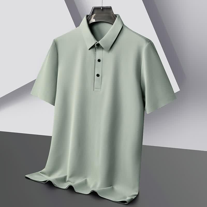 YUZHAOLIN Men's Thin Summer Lapel Short-Sleeve T-Shirt