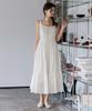 HYFVE Summer Shirred Strap Cotton Tiered Dress