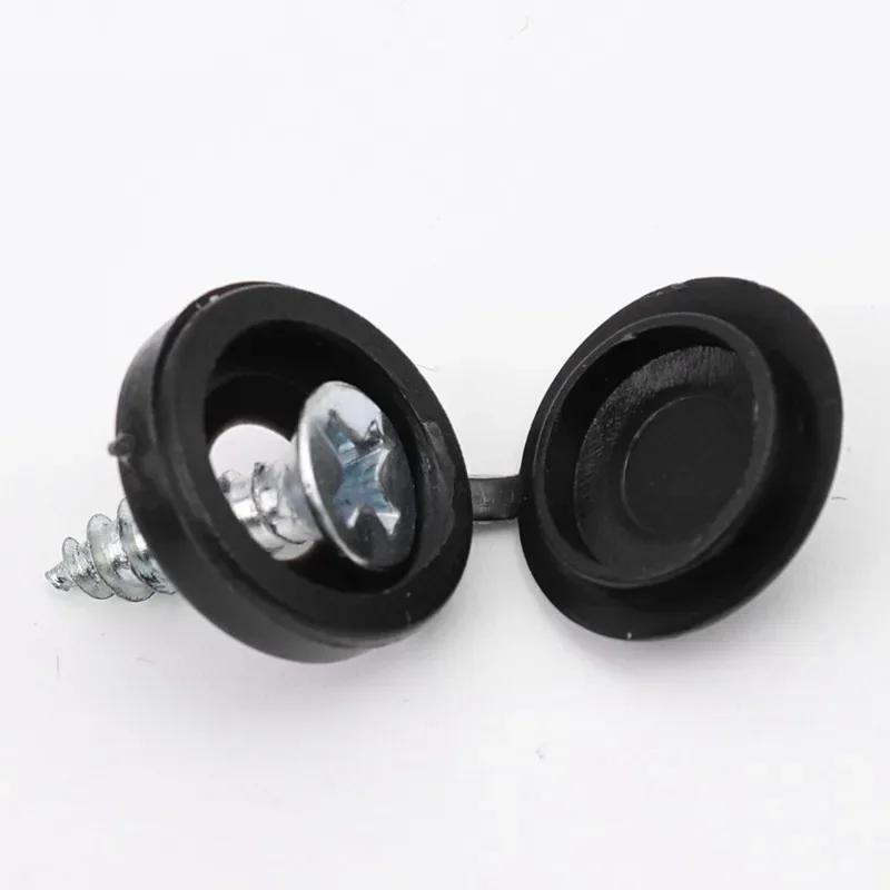 Protective Cap Hinged Plastic Screw Cap for Furniture Decorative Hardware 100PCS Cover Fold Snap Button Nuts Bolts Fixing Caps