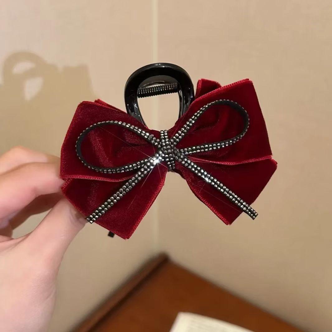 

Мода Винтаж Бархатный Бант Заколка-краб для Волос для Женщин Элегантная Заколка-краб со Стразами Зажим для Челюсти Зажим для Волос Головной Убор Аксессуары для Волос для Девочек Подарки красный