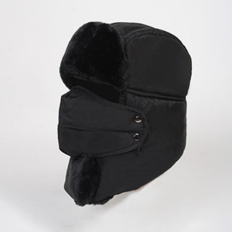 Thunderhead Cap Men's Fall and Winter Warm Cotton Cap Children's Mask Cap Plush Ear Protection Cycling Cap Europe and The United States