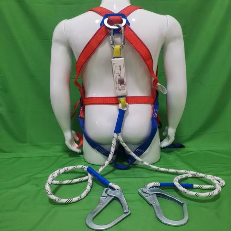 Full Body Safety Harness with Double Hooks & Energy Absorber