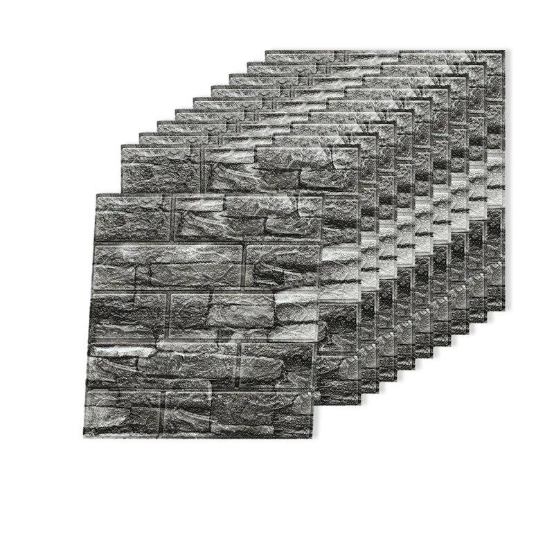 

3D Трехмерные настенные наклейки Самоклеящиеся обои Декоративные наклейки против столкновений 10 шт. 38x 35cm 10pc