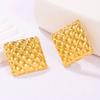 Boho 316L Stainless Steel Square Earrings Gold Color Irregular Geometry Stud Earring Luxury Jewelry for Women, for Daily Party