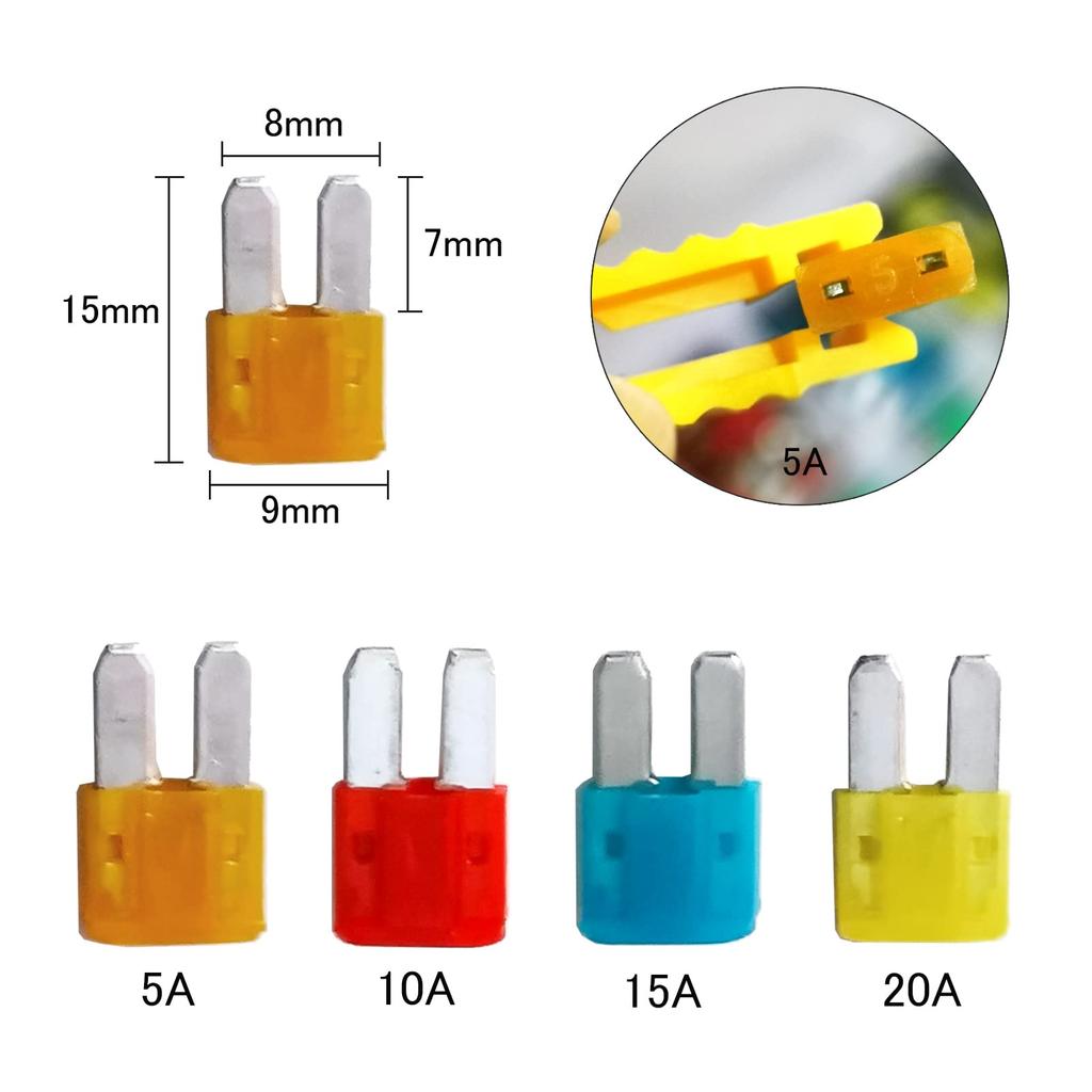 DanYun 2pcs Micro2 Small Circuit Fuse Tap Kit Car Flat Type Fuse Holder