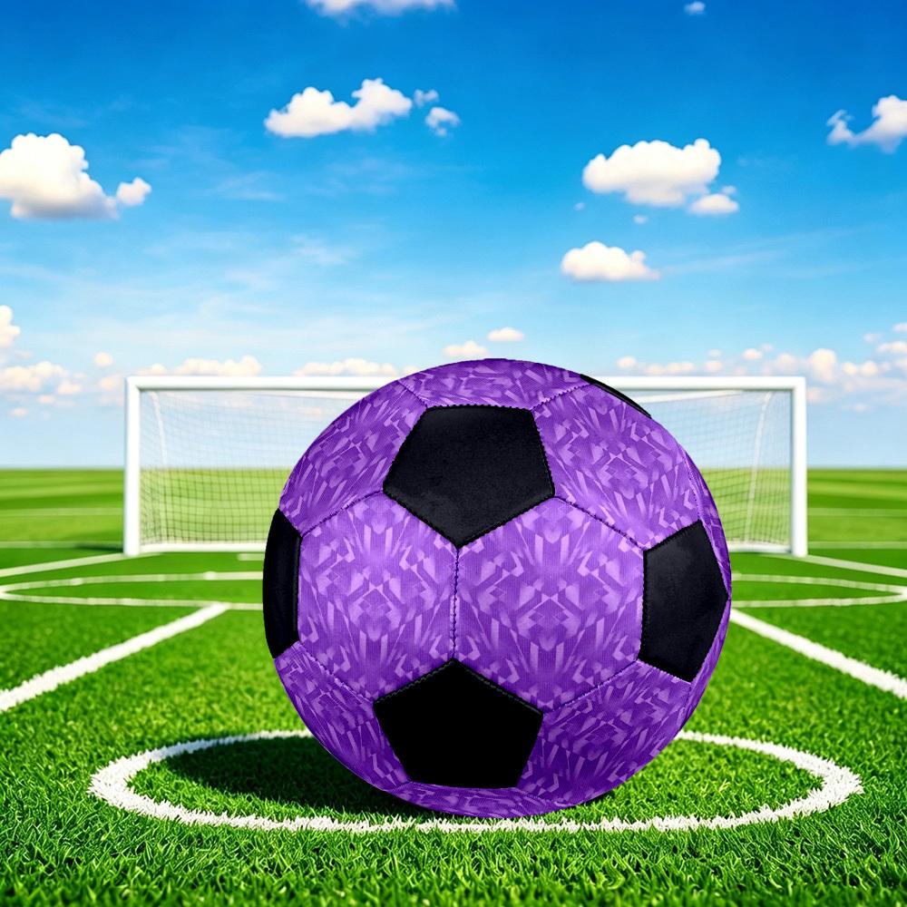 1pc Purple Geometric Lightweight PVC Training Soccer Ball, Size 5, Suitable for Indoor and Outdoor TrainingGift y60364