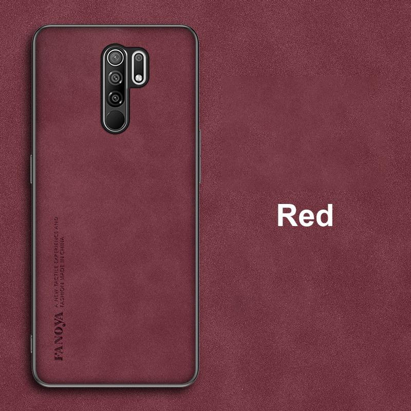 

Роскошный чехол из искусственной ПУ кожи для Xiaomi Redmi 9, задняя крышка, матовая противоударная защита, силиконовый чехол для телефона для Redmi Note 8 Pro Redmi9 For Redmi Note 8 Pro красный