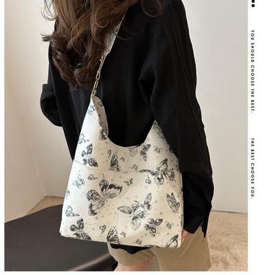 Bolsa de Ombro Borboleta de Lona: Bolsa Colete Estudantil de Grande Capacidade para Deslocamento