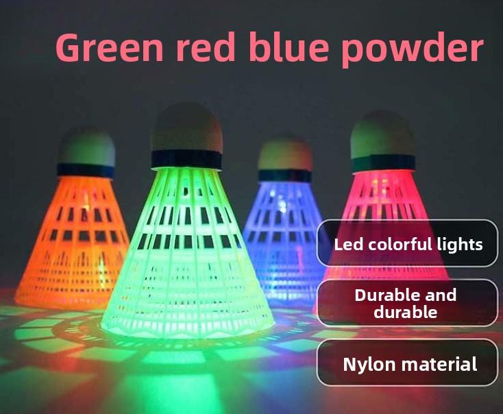 

LED Badminton Ball Glowing Light Up Plastic Badminton Shuttlecocks Colorful Lighting Balls Sports Training In/Outdoor Game
