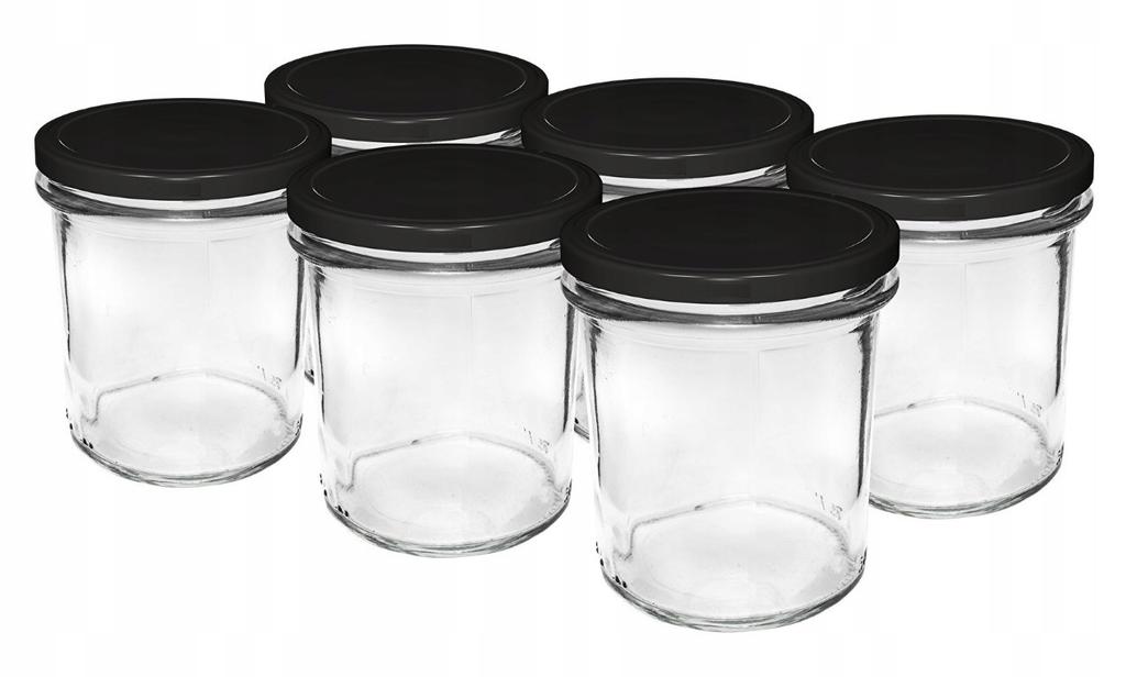 Jam jars with lids, 6 pcs, 346 ml