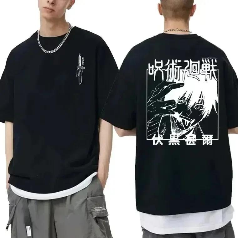 Muži Ženy Japonské Anime Jujutsu Kaisen Fushiguro Toji Grafické Tričko Módní Nadměrná Trička Muž Manga Módní Bavlněný Top