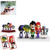 סט דמויות צבעוני של Teen Titans Go הכולל את רובין, רייבן, ביסט בוי, סטארפייר - פריטי אספנות