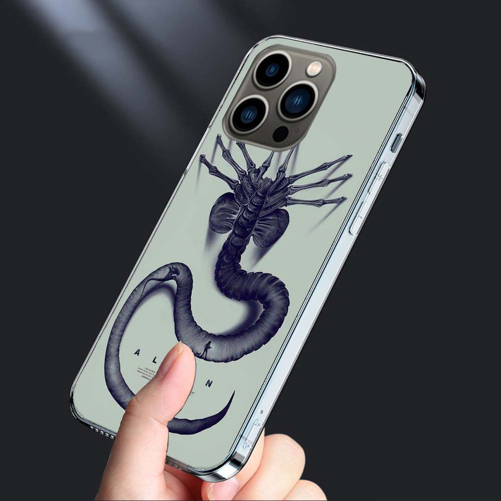 COOL A-Alien Xenomorph Phone Case For Iphone 16E 15 Pro 14 Plus 17E 16 17 Pro Max Air 11 12 13 Mini Shockproof Capa Cute Cove