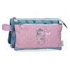 Triple Pencil Case - Enso - We Love Flowers - Pink - 22 X 12 X 5 Cm - Polyester