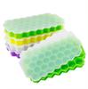 1PC Ice Cube Tray Silicone Flexible 37 Cubes Ice Trays Freezer with Lid for Chilled Drinks Whiskey Cocktails Kitchen Accessories