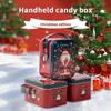 Christmas Gift Tin Box Cartoon Santa Claus Merry Christmas Tinplate Boxes Xmas  Year Candy Cookie Packaging Boxes Decorations