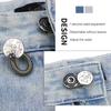 10 Pièces Bouton Extenseur à Ressort Élastique Métallique Accessoires Bouton de Jean Extension de Taille Réglable