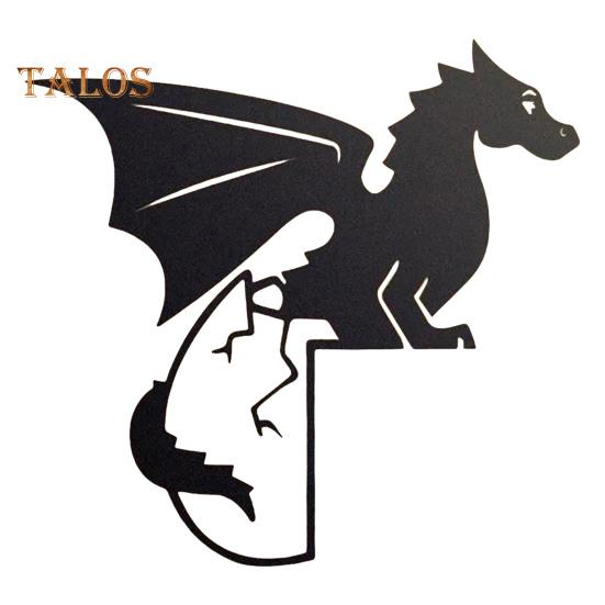 

Украшение на дверную раму в виде дракона, металлический силуэт дракона, украшение на дверь, настенный художественный уголок, знак для окна детской комнаты, спальни D