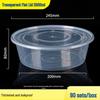 HUIWEN Disposable Round Food Containers