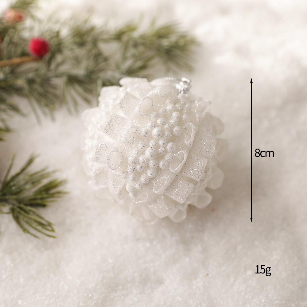 DIY Painted Foam Christmas Ornament: Snowflake & Irregular Pompon Balls